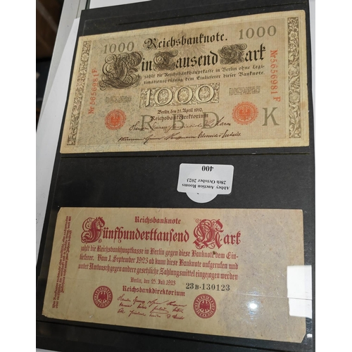 400 - 2 Antique German Bank Notes