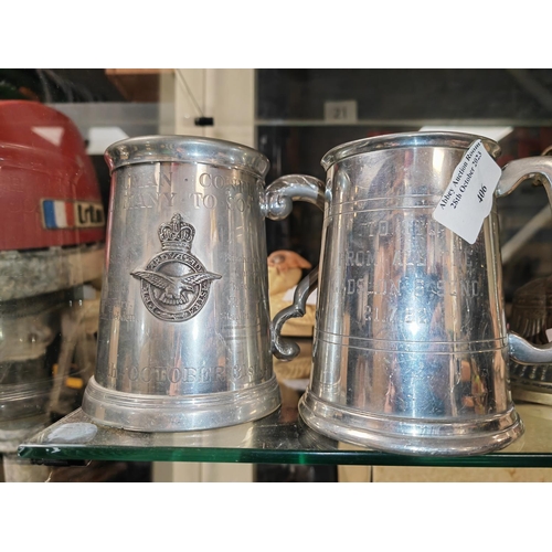 406 - 2 Raf Pewter Tankards