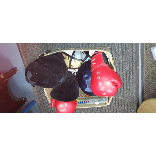 98 - Box Of Hats And Boxing Gloves