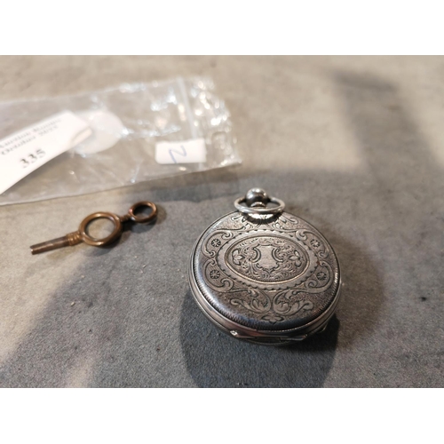 335 - Antique Pocket Watch With Key Working