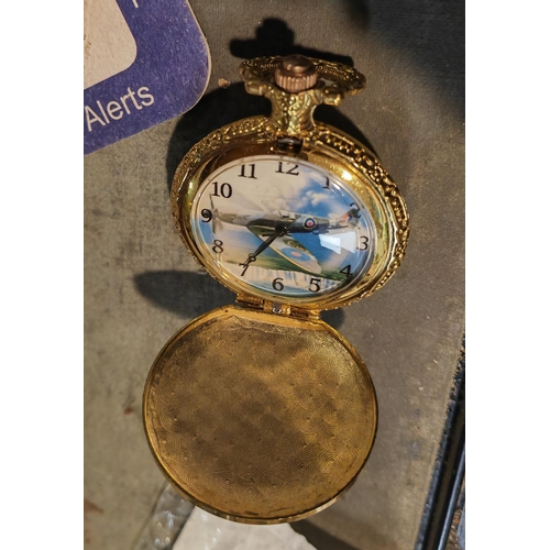 368 - Queen Spitfire Patterned Pocket Watch