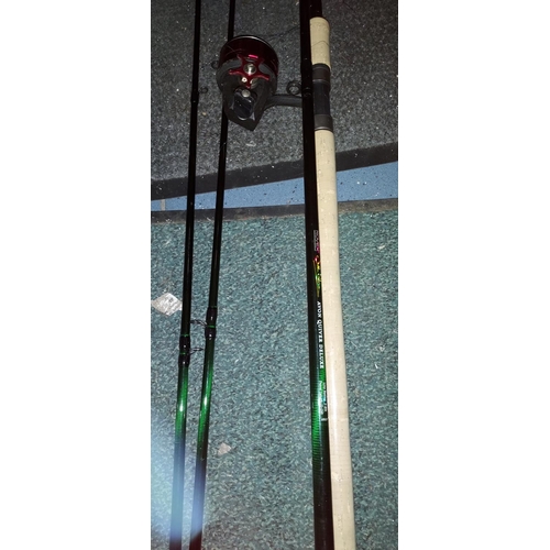 713 - 4 Pce Fresh Water Fishing Rod With Reel, Quivers And Bag