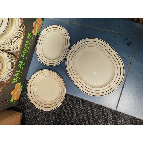 223 - 1930'S Wedgwood Annular Dinner Service 46Pc Art Deco