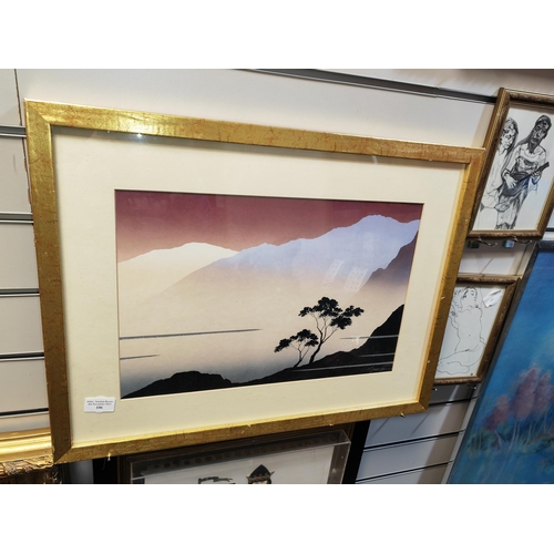 106 - Framed Print Of A Landscape Signed