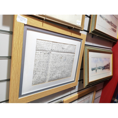 113 - 2 Framed Indentures