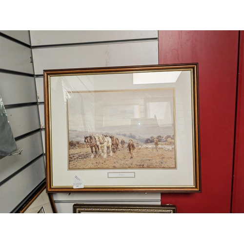 120 - Framed Farming Scene Print