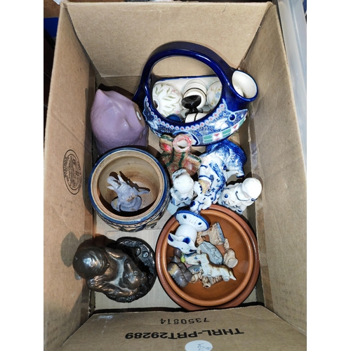 240 - Box Of Pottery Items