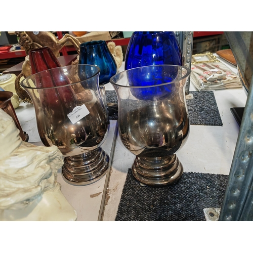 549 - 2 Bell Shaped Vases/Candle Holders