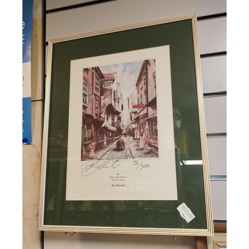 561 - Framed Ltd Edition Print From The Victorian York Collection Called The Shambles Signed M J Braithwai... 