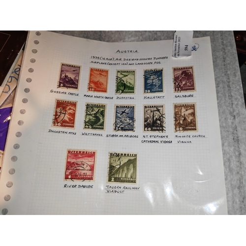 594 - Page Of Australian Stamps