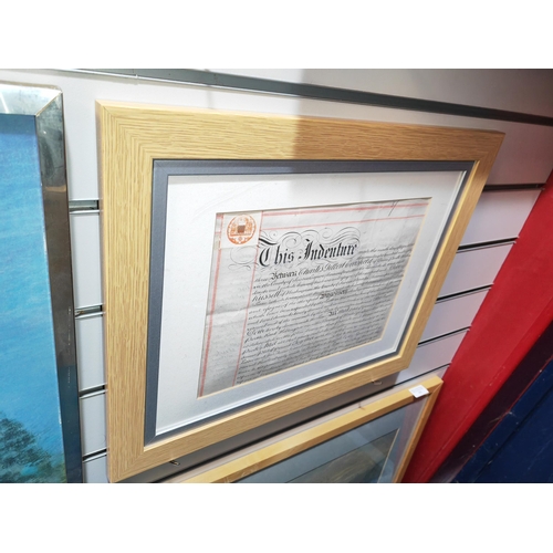 113 - 2 Framed Indentures