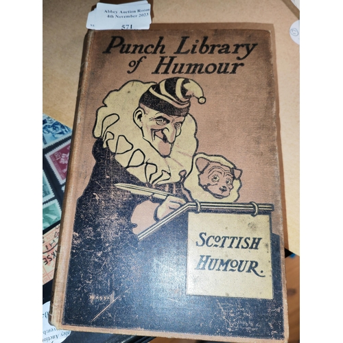 571 - Antique Punch Library Of Humour Book Scottish Humour