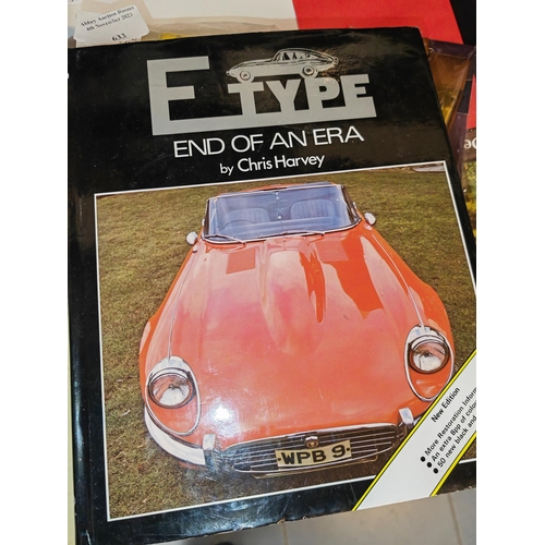 633 - 3 Jaguar Car Books Including E-Type, End Of An Era & Xj40 (Publishers Only Copy)