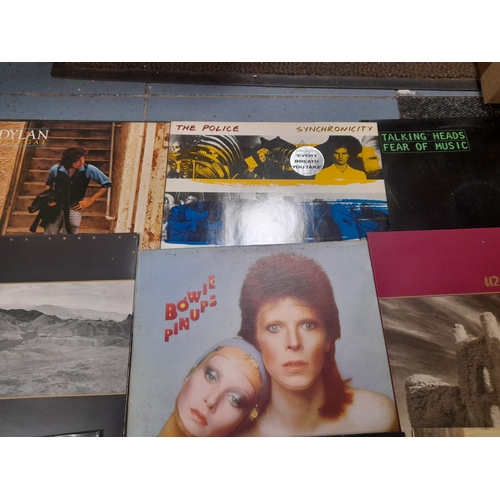 642 - Selection Of Lp Records Including David Bowie, The Police, Talking Heads, Van Morrison, The Doors, U... 