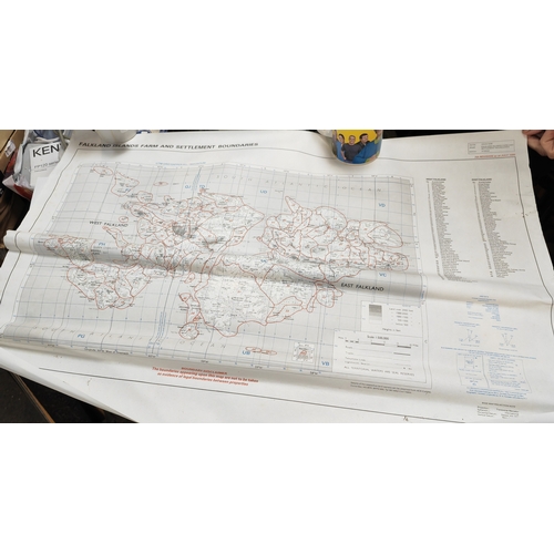 597 - Roll Of Falkland Island Maps