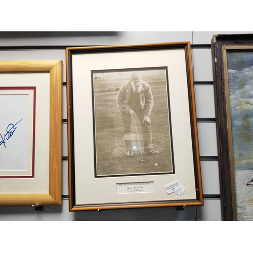 102 - Framed Tom Morris Golfing Picture