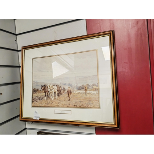 121 - Framed Farming Scene Print