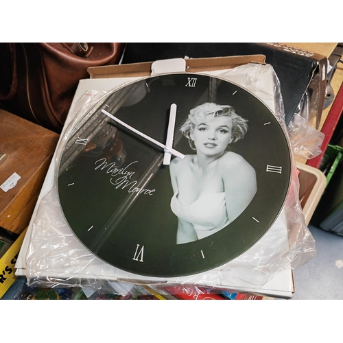 216 - Marilyn Monroe Wall Clock In Box