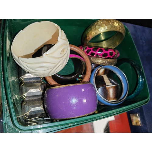 287 - Selection Of Bangles Plus Jewellery Box