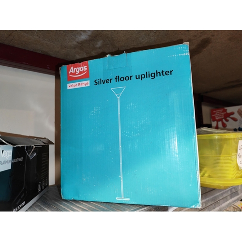 601 - Unused Silver Floor Uplighter