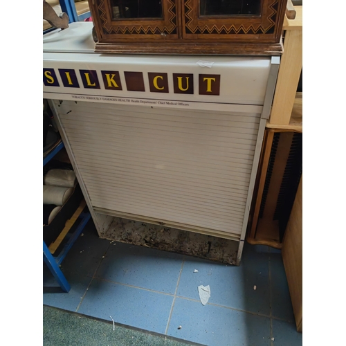 87 - Retail Shutter Door Silk Cut Cabinet With Light