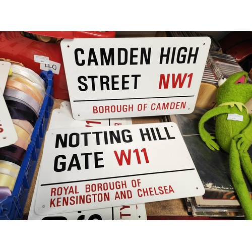 154 - Selection Of Tin Plate London Street Scene Signs Including Baker Street, Tower Bridge