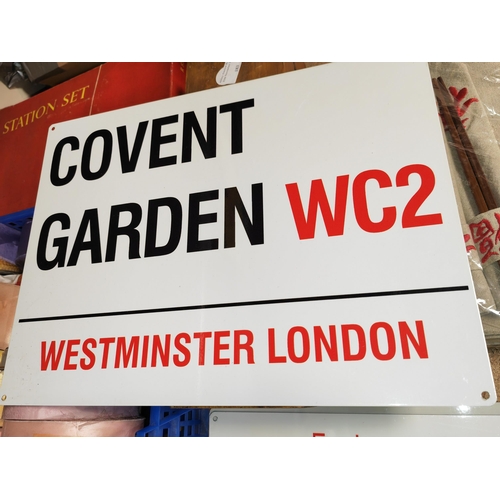 181 - Selection  Of Tin Plate London Street Signs