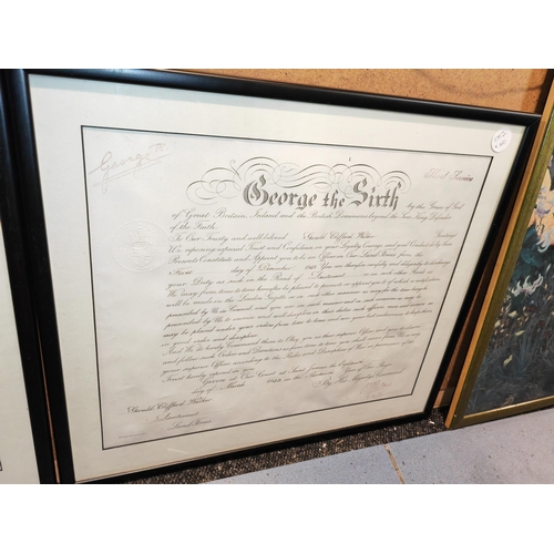 537 - 2 Framed Military Letters