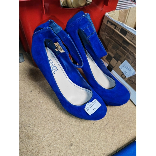 151 - Pair Of Blue Rogue Helium High Heeled Shoes Size 6
