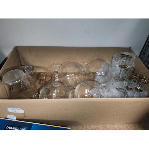 155 - Box Of Mixed Drinking Glass