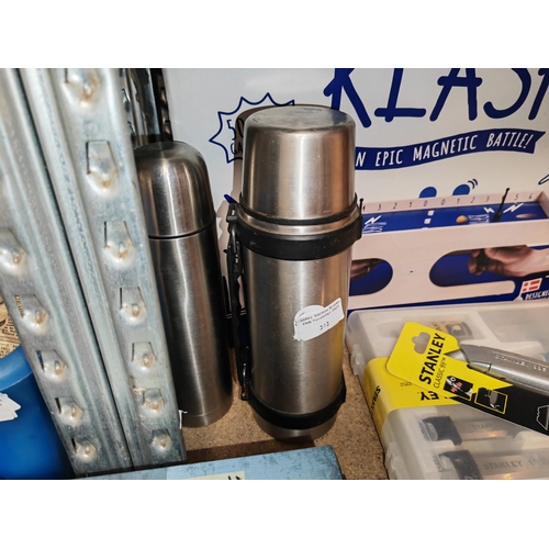 242 - 2 Vacuum Flasks One Large One Small