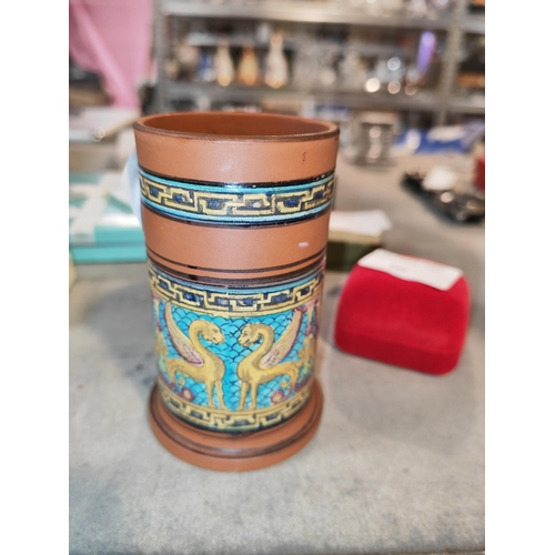 316 - Prattsware Terracotta Spill Vase