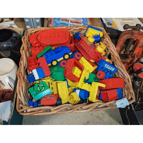 620 - Basket Of Mega Blocks Lego