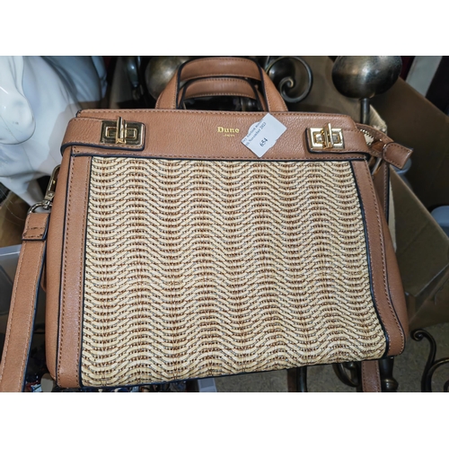 654 - Dune London Raffia Effect Small Tote Bag