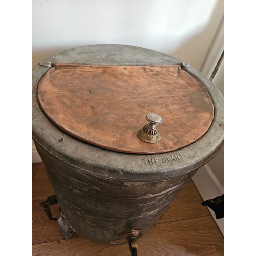 53 - Vintage Galvanized Metal And Copper Water Boiler