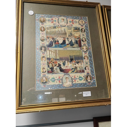 122 - 2 Framed Royal Coronation Prints