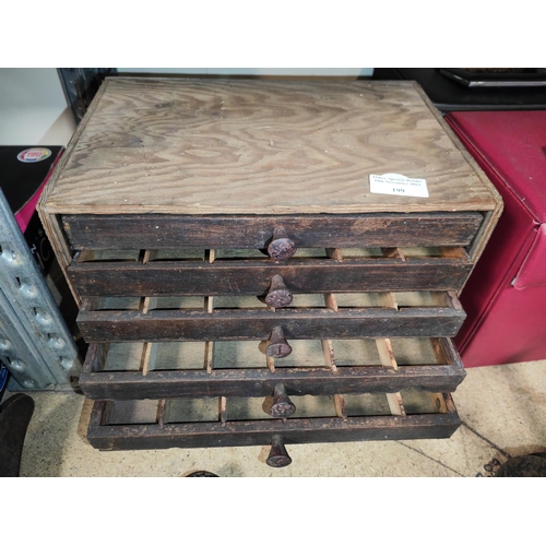 199 - Small 6 Drawer Engineers Watchmakers Cabinet