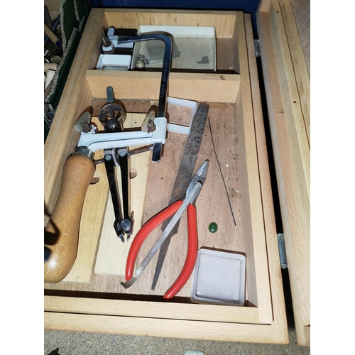 239 - Emir Tool Box With Hobbyist Hand Saw