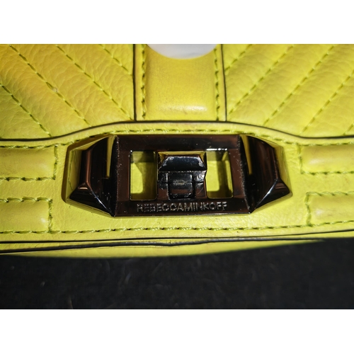 261 - Genuine Rebecca Minkoff Yellow Chevron Crossbody Bag