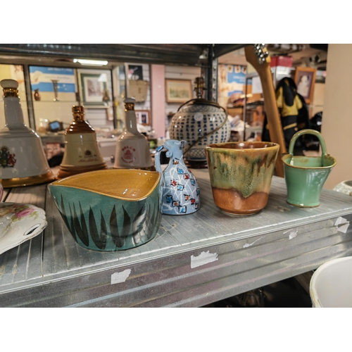 473 - Dickerware Earthenware Basket, Italian Jug, Wattlefield Patterned Dish Plus Lamorna Decorative Pot +... 