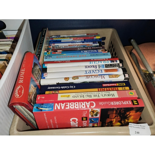 240 - Crate Of Travel Guide Books