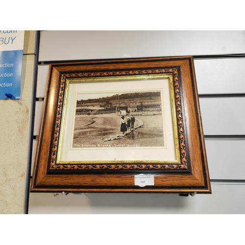 549 - Small Framed Photo Of People Onn The Beach At Canvey Island