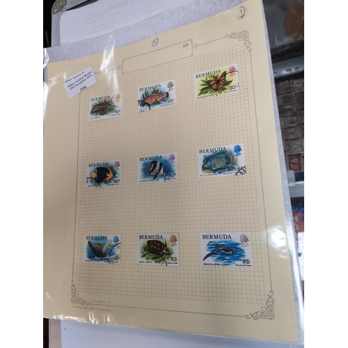 556 - Page Of Bermuda Fish Stamps