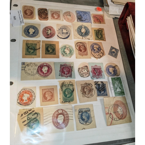 569 - Page Of Vintage Pre Paid Stamps