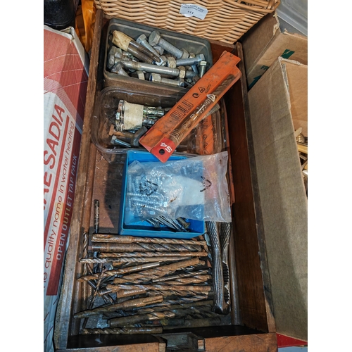 615 - Box Of Tools And Drill Bits