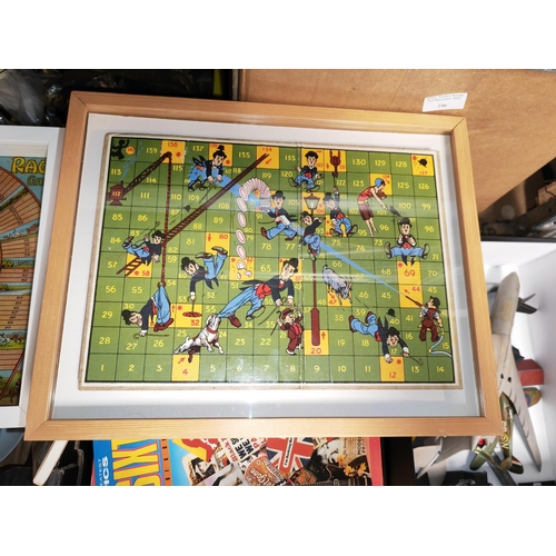 226 - 3 Antique Games Framed