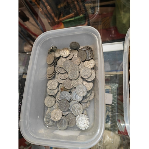 273 - Tub Of Six Pence Coins