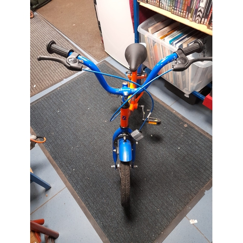 45 - Terrain Orange Childs Push Bike Missing Wheel Nuts And Part Of Chain Guard