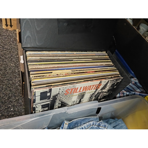 176 - 40 Good Record Albums In Record Case, Rock Etc