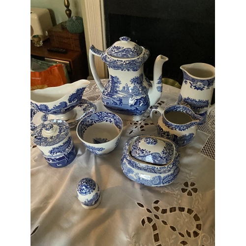 219 - Box Of Spode Italian Blue & White Tea/Dinner 15Pcs